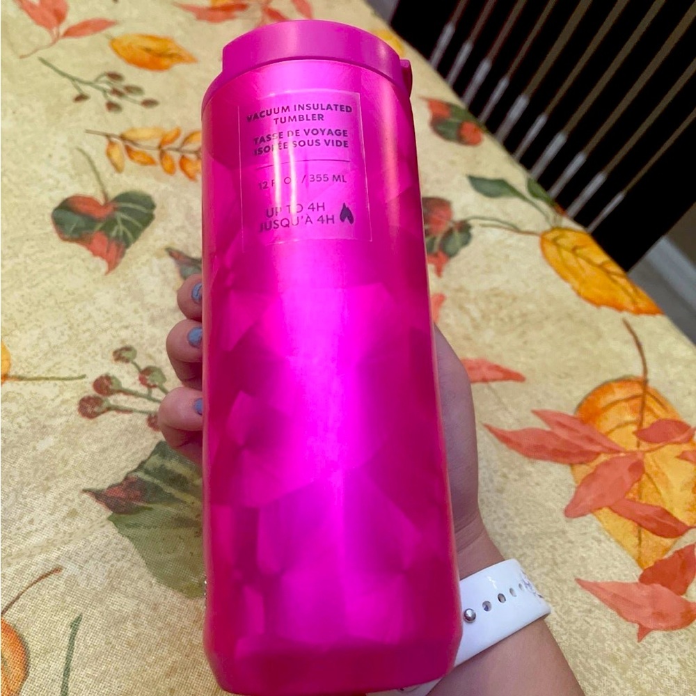 Brand new Starbucks tumbler beautiful bright pink never used tags included